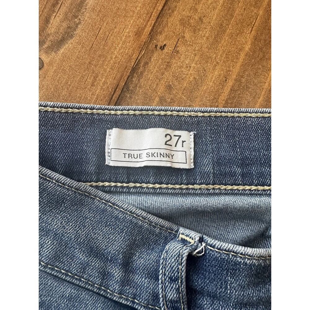 Gap 1969 Vintage True Skinny Mid Rise Raw Hem Women’s Size 27 Jeans Pants - Picture 7 of 16